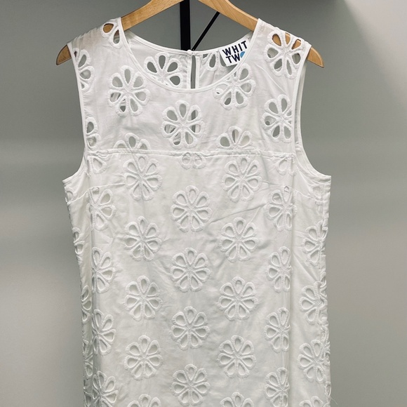 Whit Two for Anthropologie Broderie Anglaise Shift ~ Size 12 - Picture 1 of 6